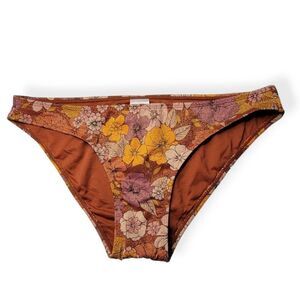 Xhilaration  Retro Floral Cheeky Bikini Botyom Large Jrs. 8-10